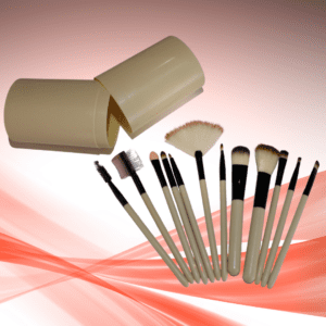 SET 12 PINCELES PARA OJOS EN CAJA BEIGE