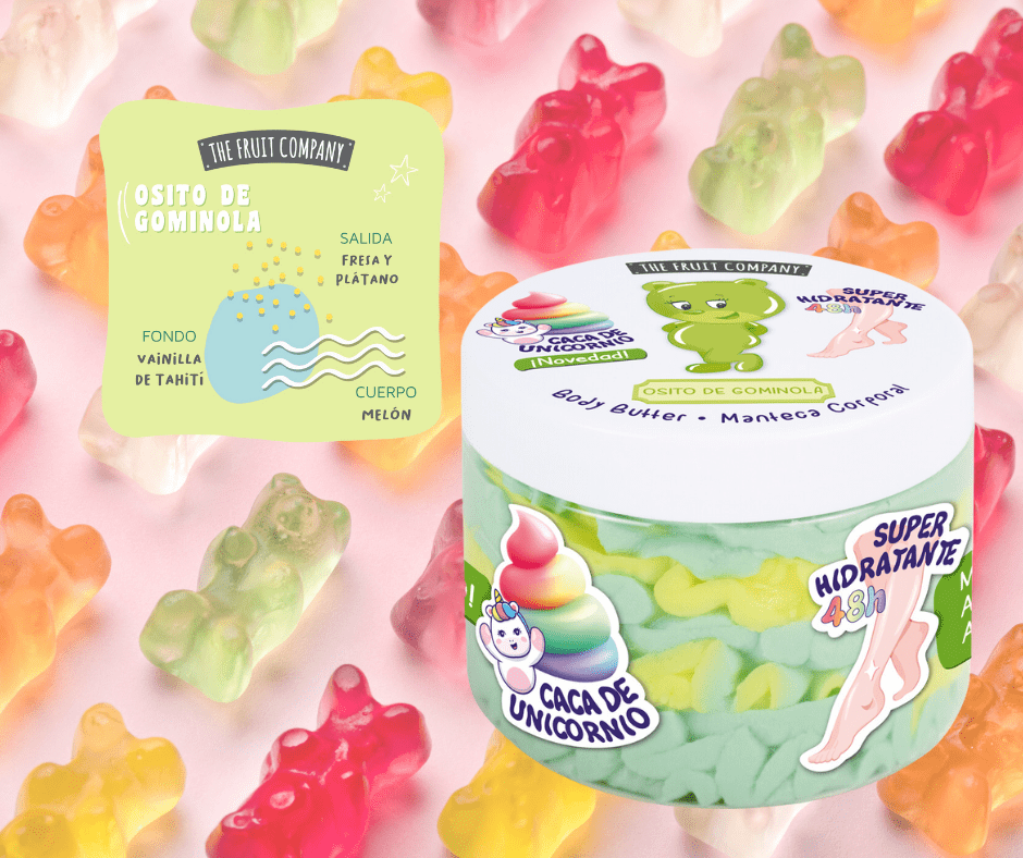 MANTECA CORPORAL - CACA DE UNICORNIO - OSITO DE GOMINOLA