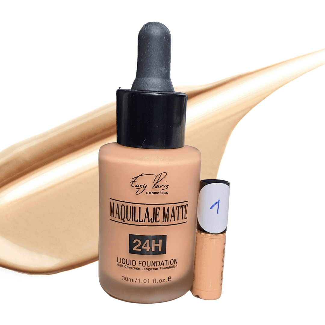 MAQUILLAJE FLUIDO MATE 24H ALTA COBERTURA TONO 1