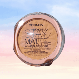 MAQUILLAJE POLVO COMPACTO MATE CON APLICADOR TOSTADO
