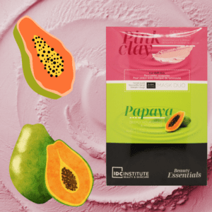 MASCARILLA DUO FACIAL ARCILLA ROSA Y PAPAYA - PIELES APAGADAS - DESINTOXICA, ILUMINA E HIDRATA