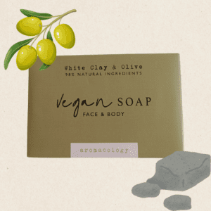 PASTILLA DE JABÓN CARA Y CUERPO DE ARCILLA BLANCA Y OLIVO