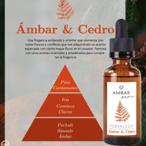 ESENCIA HIDROSOLUBLE PARA HUMIDIFICADOR FORTALEZA ÁMBAR Y CEDRO