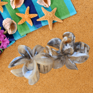 PINZA FLOR HAWAIANA NACARADA CAREY 8 CM.