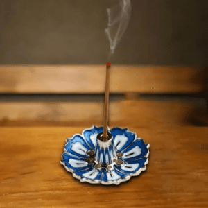 INCENSARIO METAL AZUL