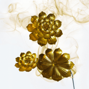 INCENSARIO METAL GRANDE DORADO