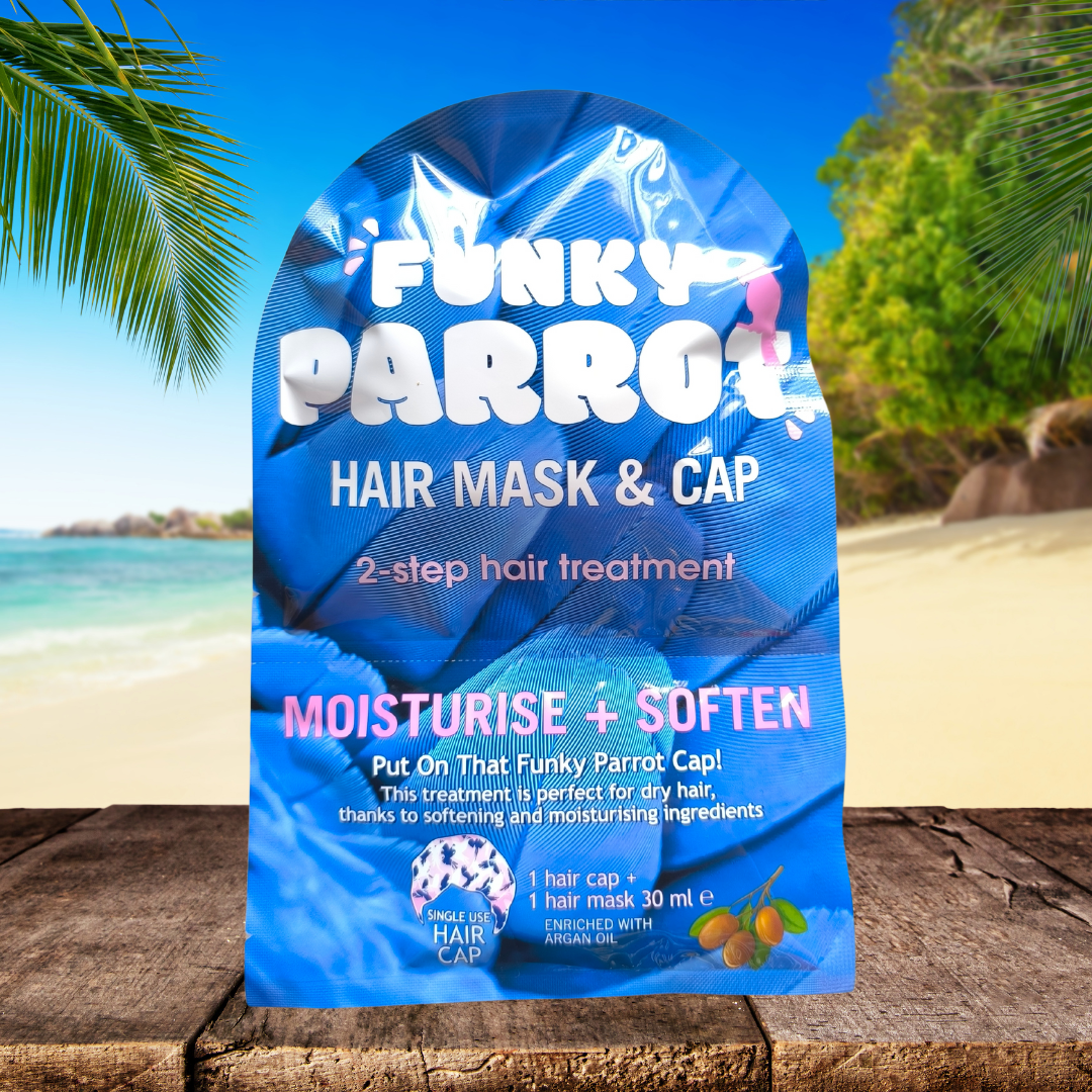 MASCARILLA CAPILAR HIDRATANTE CON GORRO (AZUL)