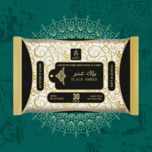 TOALLITAS CORPORALES CON PERFUME ÁRABE BLACK AMBER