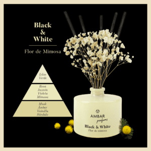AMBIENTADOR MIKADO BLACK&WHITE FLOR DE MIMOSA