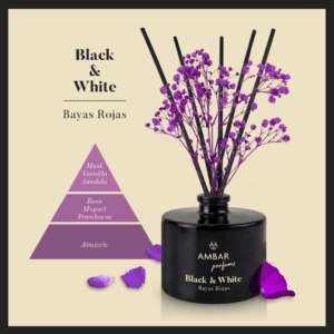 AMBIENTADOR MIKADO BLACK&WHITE BAYAS ROJAS