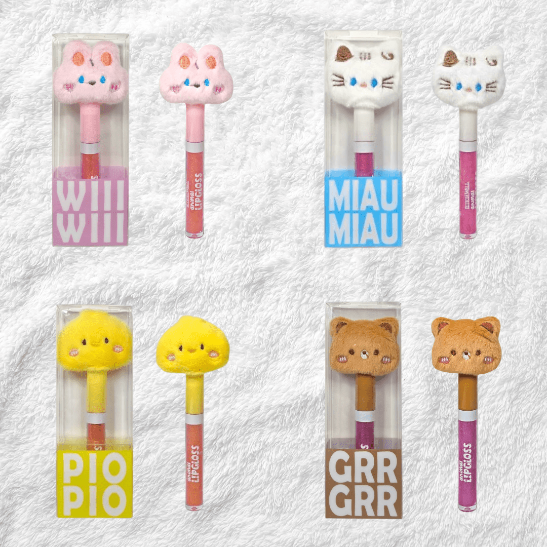 BRILLO DE LABIOS IRIDISCENTE CON PELUCHE