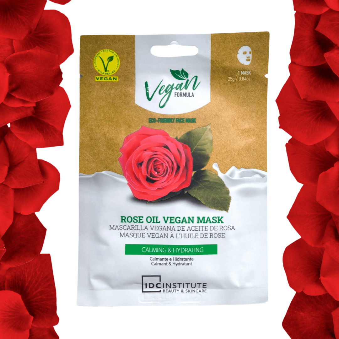 MASCARILLA FACIAL VEGANA DE ACEITE DE ROSA - CALMANTE & HIDRATANTE