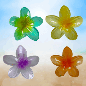 PINZA FLOR HAWAIANA VARIOS COLORES 8 CM