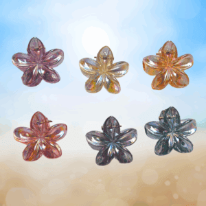 SET 6 PINZAS HAWAIANAS 3 CM