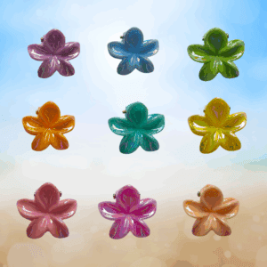 PINZA FLOR HAWAIANA VARIOS COLORES 2,5 CM.