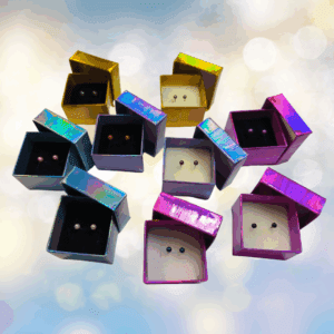 PENDIENTES TIPO PERLA REDONDA 4 mm. COLORES VIBRANTES