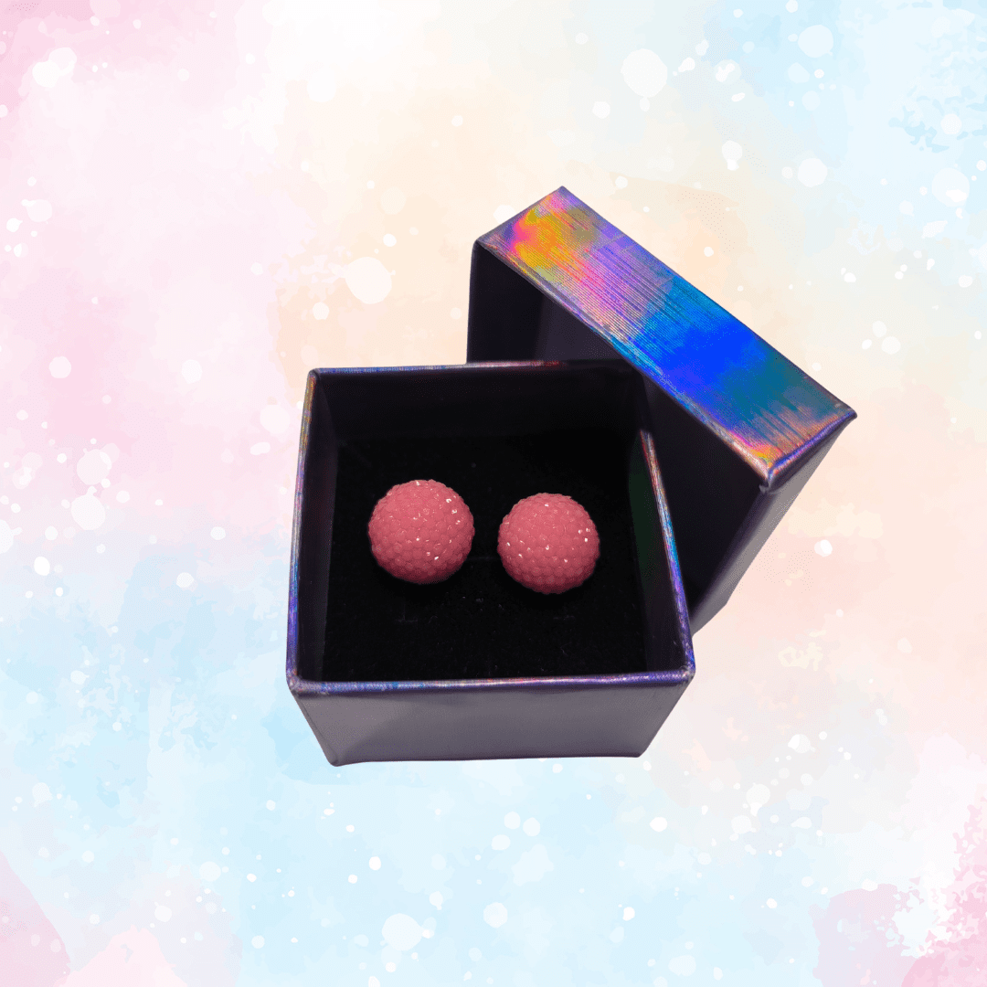 PENDIENTES TIPO PERLA REDONDA TEXTURIZADA 8 y 12 mm. VARIOS COLORES - Imagen 12