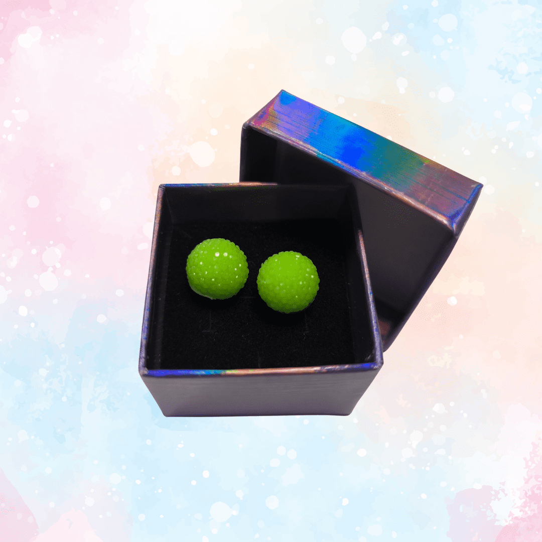 PENDIENTES TIPO PERLA REDONDA TEXTURIZADA 8 y 12 mm. VARIOS COLORES - Imagen 11