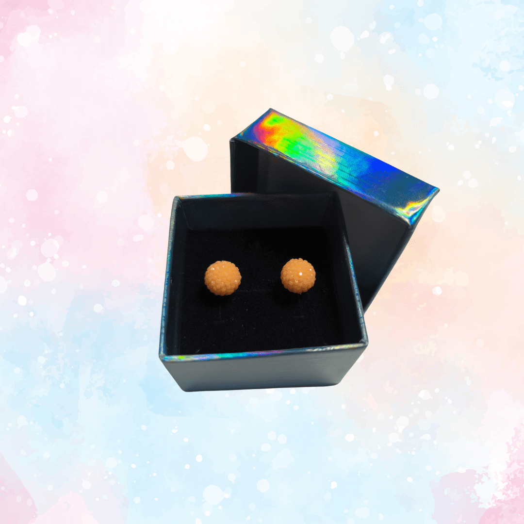 PENDIENTES TIPO PERLA REDONDA TEXTURIZADA 8 y 12 mm. VARIOS COLORES - Imagen 6