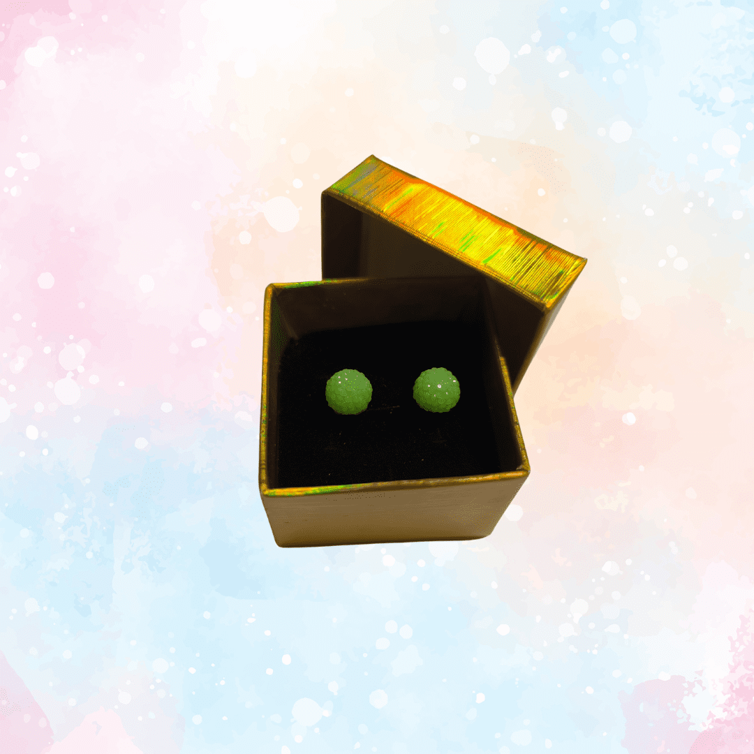 PENDIENTES TIPO PERLA REDONDA TEXTURIZADA 8 y 12 mm. VARIOS COLORES - Imagen 2