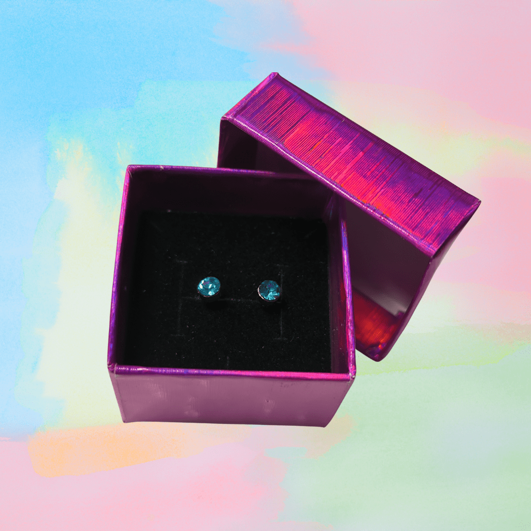 PENDIENTES DE CRISTAL FACETADO REDONDO 4 Y 6 mm. VARIOS COLORES - Imagen 19