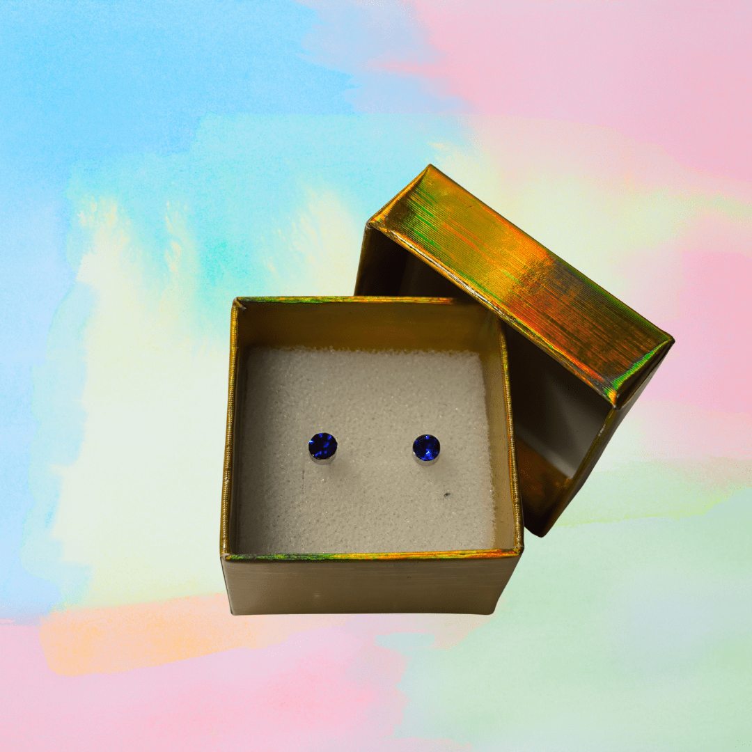 PENDIENTES DE CRISTAL FACETADO REDONDO 4 Y 6 mm. VARIOS COLORES - Imagen 9