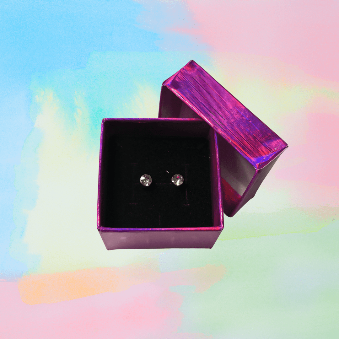 PENDIENTES DE CRISTAL FACETADO REDONDO 4 Y 6 mm. VARIOS COLORES - Imagen 18