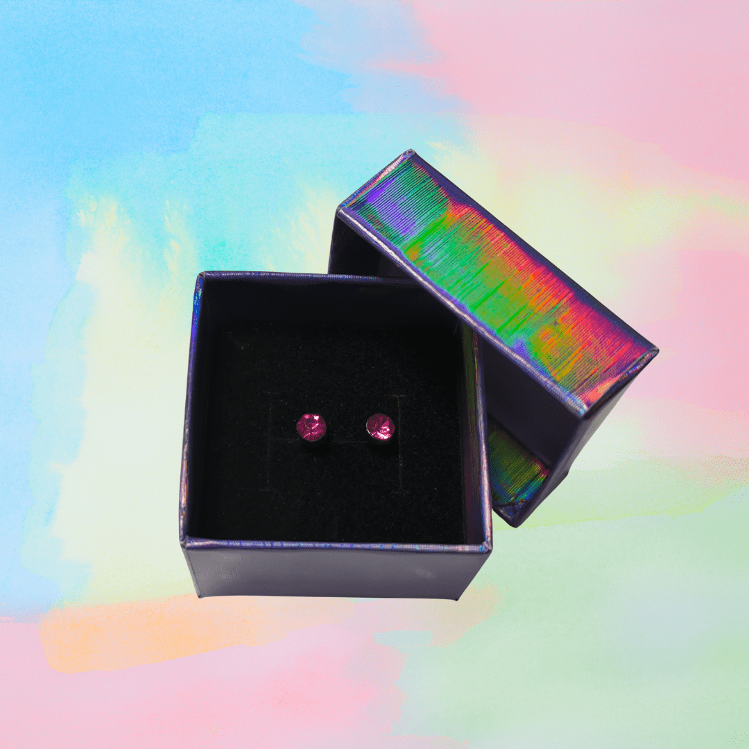 PENDIENTES DE CRISTAL FACETADO REDONDO 4 Y 6 mm. VARIOS COLORES - Imagen 10