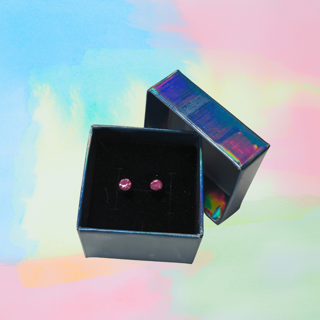 PENDIENTES DE CRISTAL FACETADO REDONDO 4 Y 6 mm. VARIOS COLORES - Imagen 3