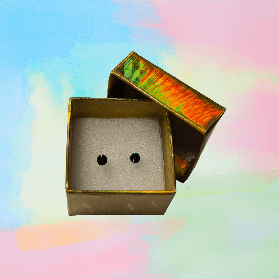 PENDIENTES DE CRISTAL FACETADO REDONDO 4 Y 6 mm. VARIOS COLORES - Imagen 5