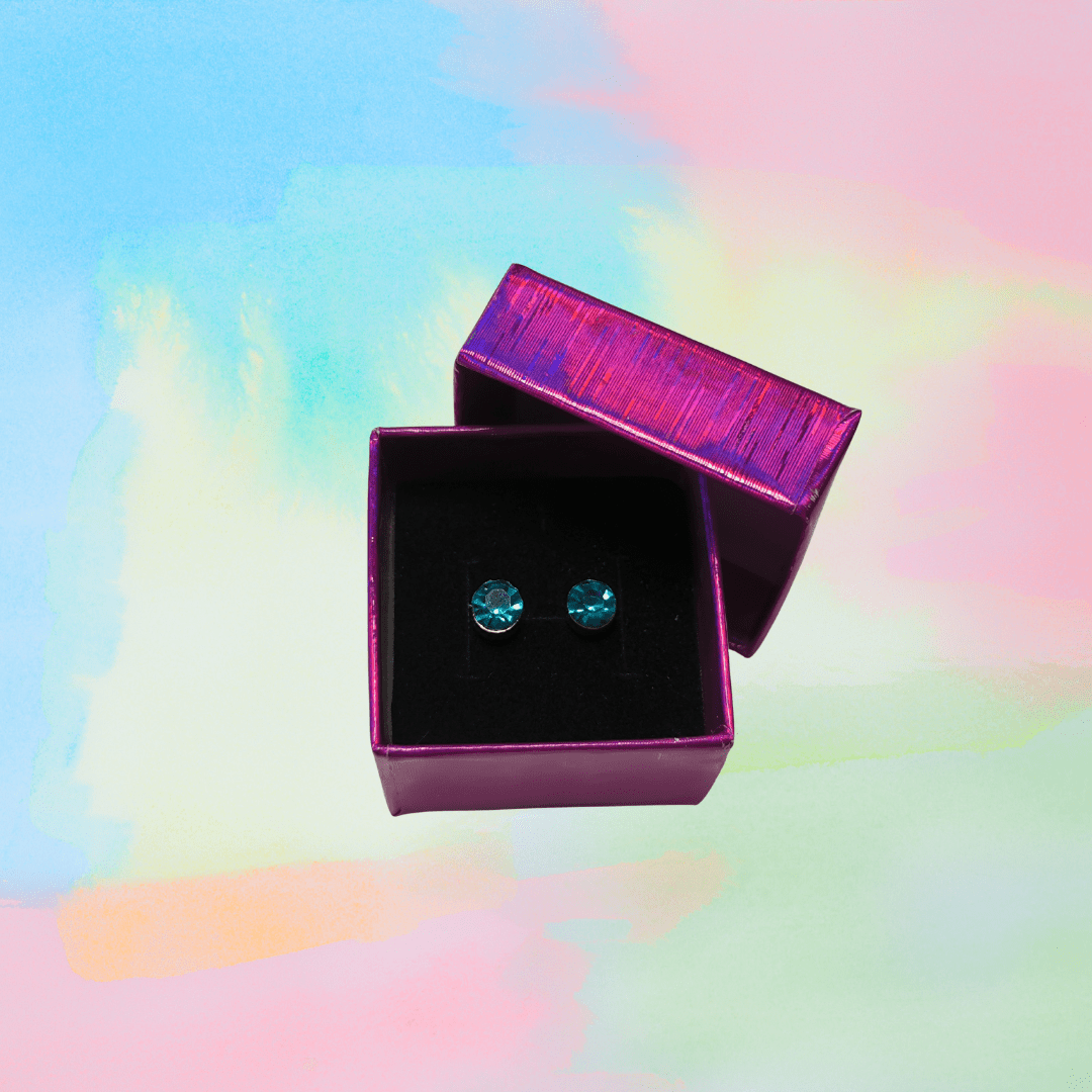 PENDIENTES DE CRISTAL FACETADO REDONDO 4 Y 6 mm. VARIOS COLORES - Imagen 4