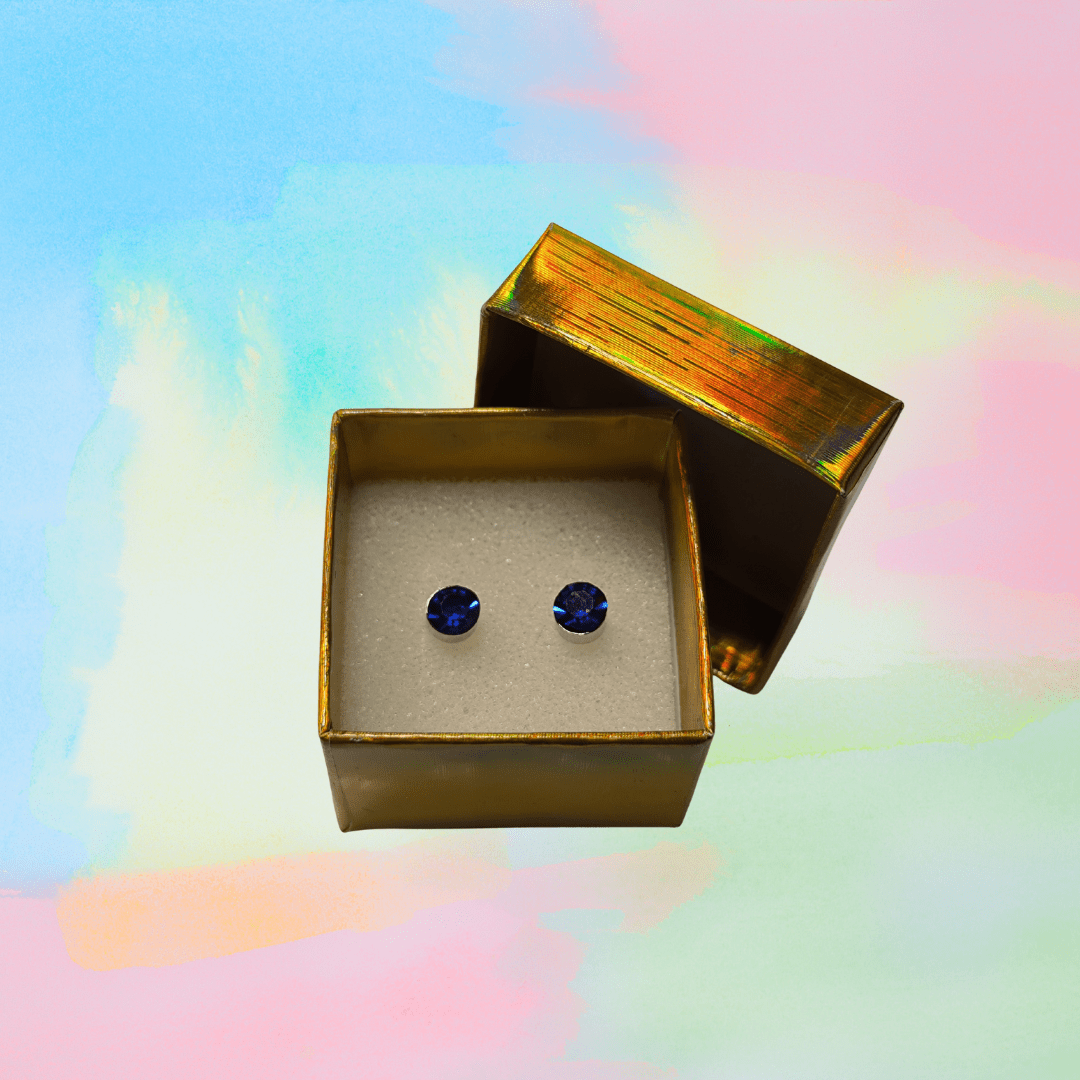 PENDIENTES DE CRISTAL FACETADO REDONDO 4 Y 6 mm. VARIOS COLORES - Imagen 14