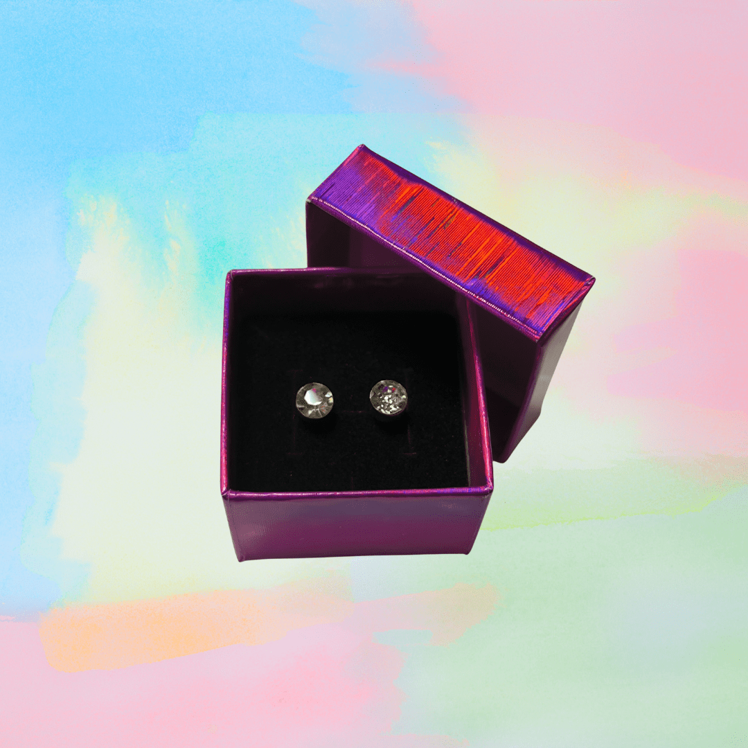 PENDIENTES DE CRISTAL FACETADO REDONDO 4 Y 6 mm. VARIOS COLORES - Imagen 15