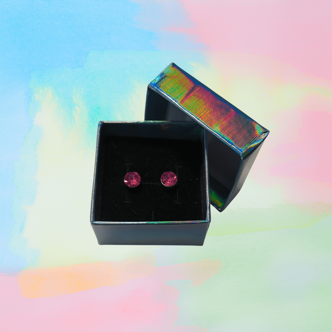 PENDIENTES DE CRISTAL FACETADO REDONDO 4 Y 6 mm. VARIOS COLORES - Imagen 16