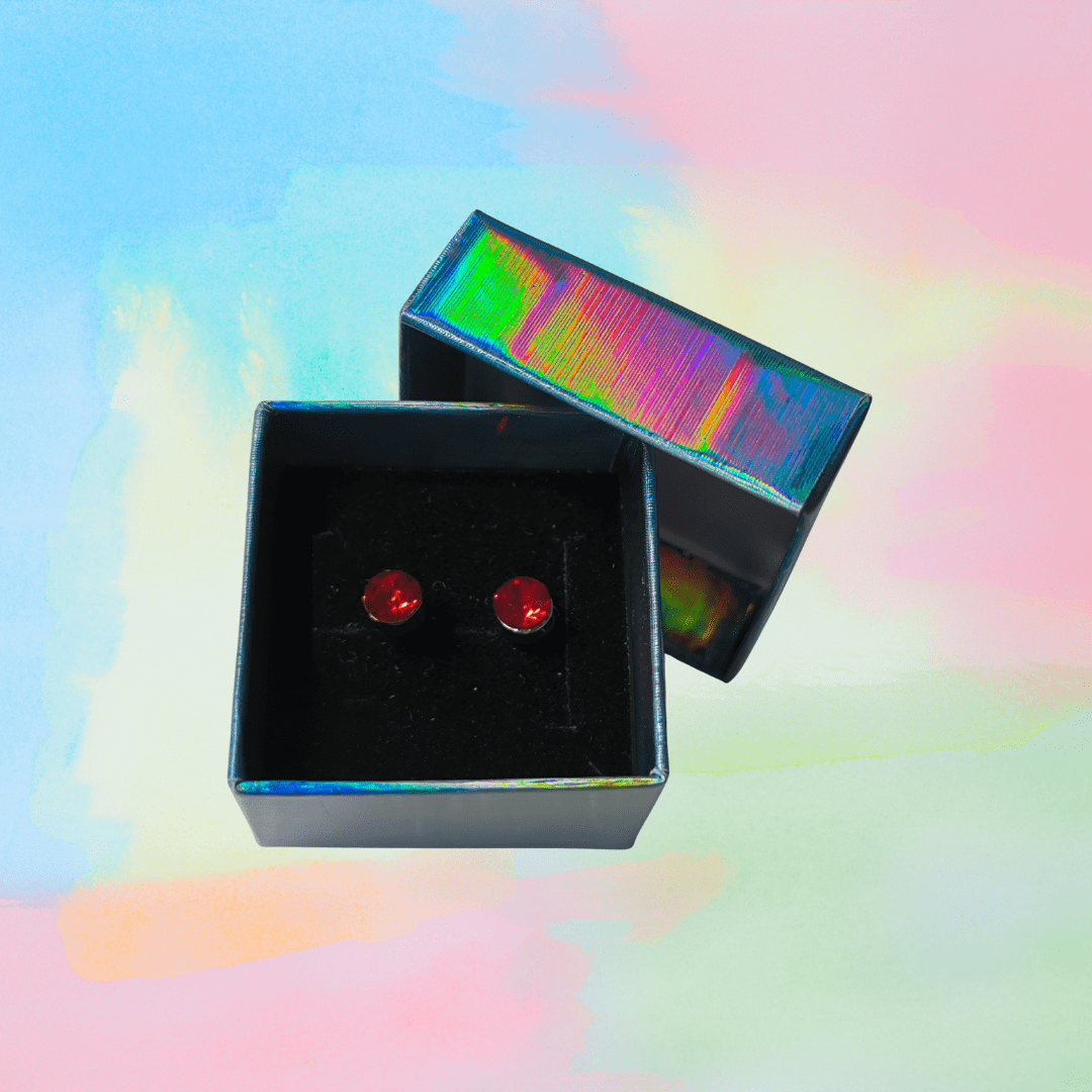 PENDIENTES DE CRISTAL FACETADO REDONDO 4 Y 6 mm. VARIOS COLORES - Imagen 11