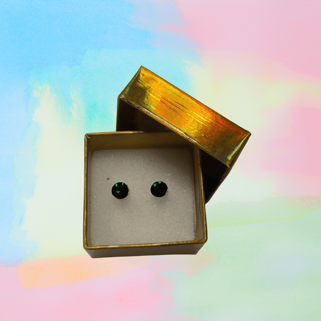 PENDIENTES DE CRISTAL FACETADO REDONDO 4 Y 6 mm. VARIOS COLORES - Imagen 12