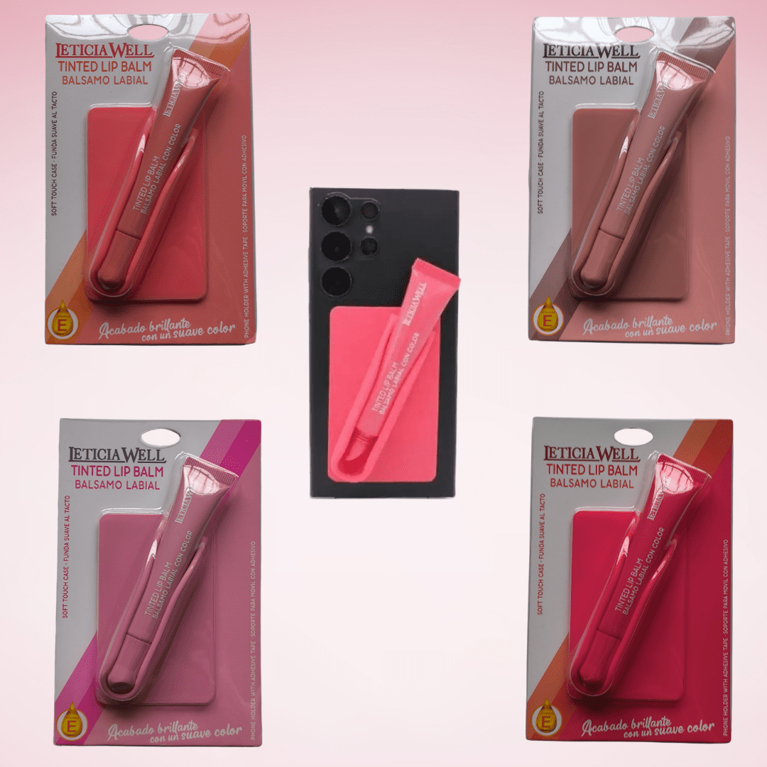 BÁLSAMO LABIAL CON COLOR Y SOPORTE PARA EL MÓVIL