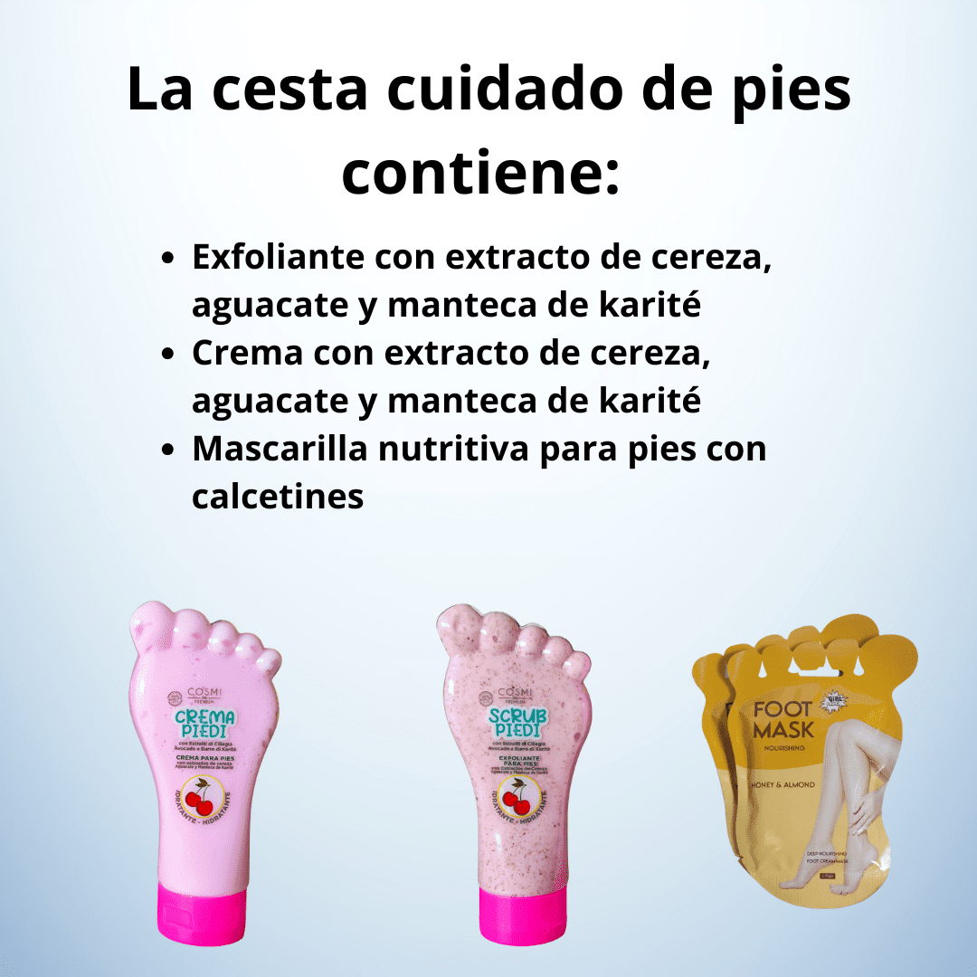 CESTA REGALO PARA PIES CEREZA - Imagen 2