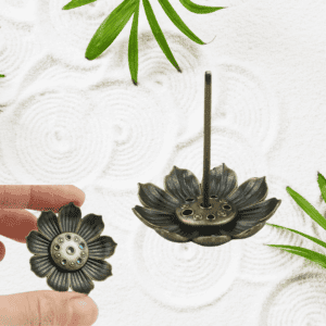 INCENSARIO METAL COBRE FORMA DE FLOR